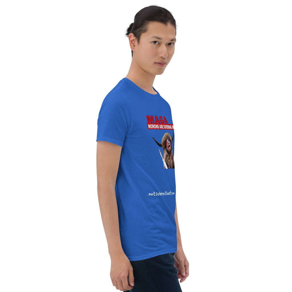 Morons Are Governing America Short-Sleeve Unisex T-Shirt notsobreitbart.com