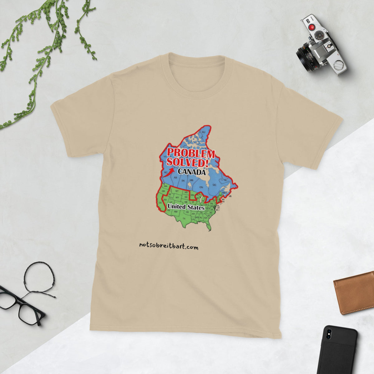 This would solve a lot of blue state's problems!   Canada, please?  Short-Sleeve Unisex T-Shirt notsobreitbart.com