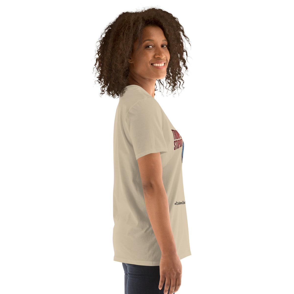Trump's Stupidity Requires Stronger Meds Short-Sleeve Unisex T-Shirt notsobreitbart.com