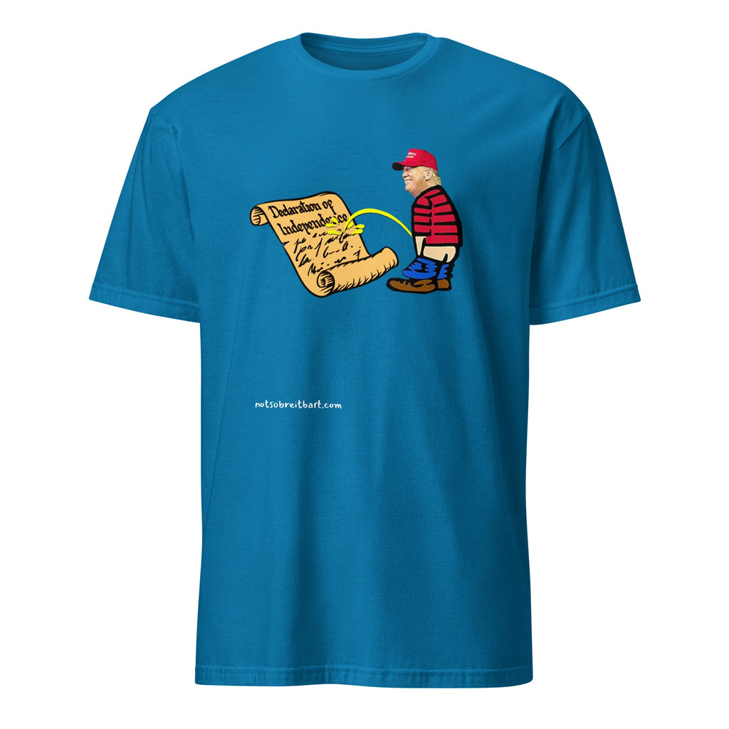Peeing on the Constitution Short-Sleeve Unisex T-Shirt notsobreitbart.com