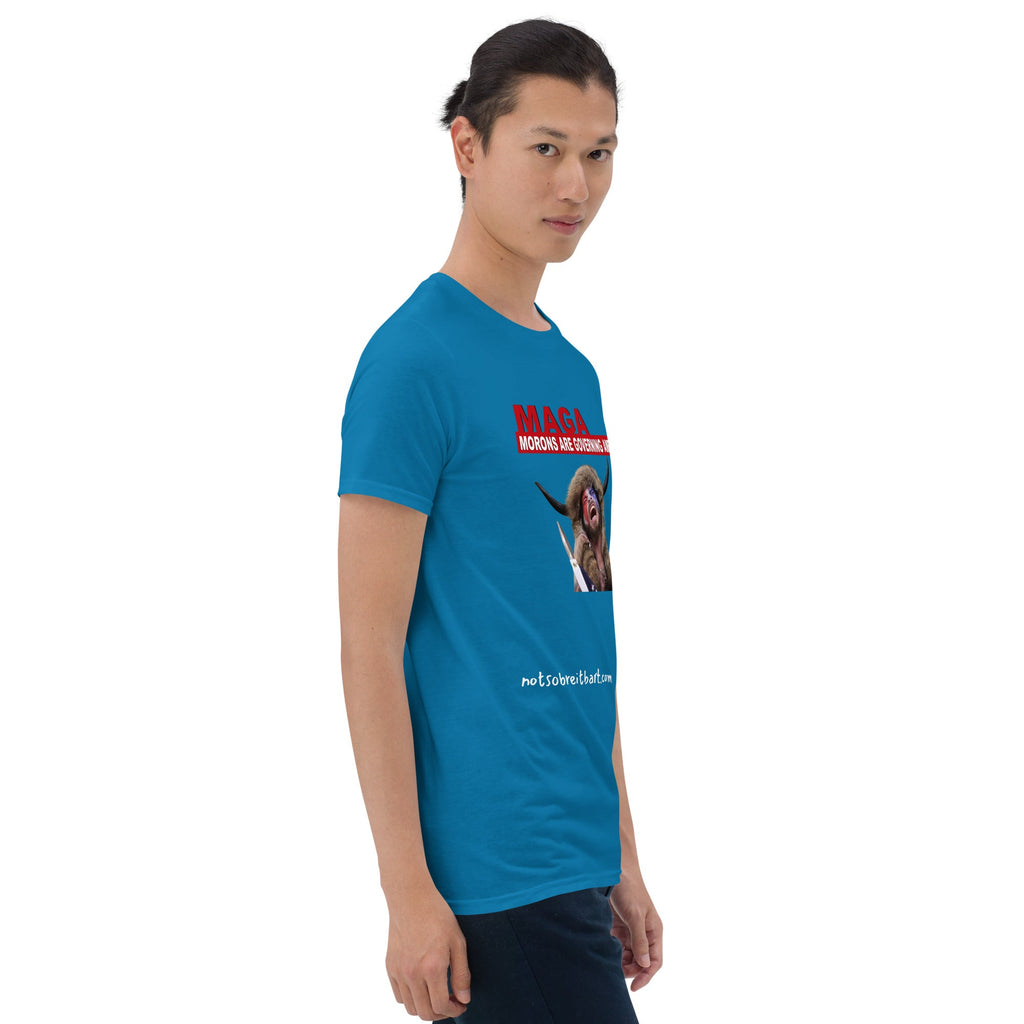 Morons Are Governing America Short-Sleeve Unisex T-Shirt notsobreitbart.com