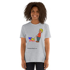 Trump pissing on US Short-Sleeve Unisex T-Shirt notsobreitbart.com