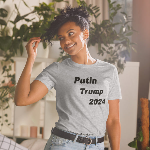 Putin Trump 2024 Short-Sleeve Unisex T-Shirt notsobreitbart.com