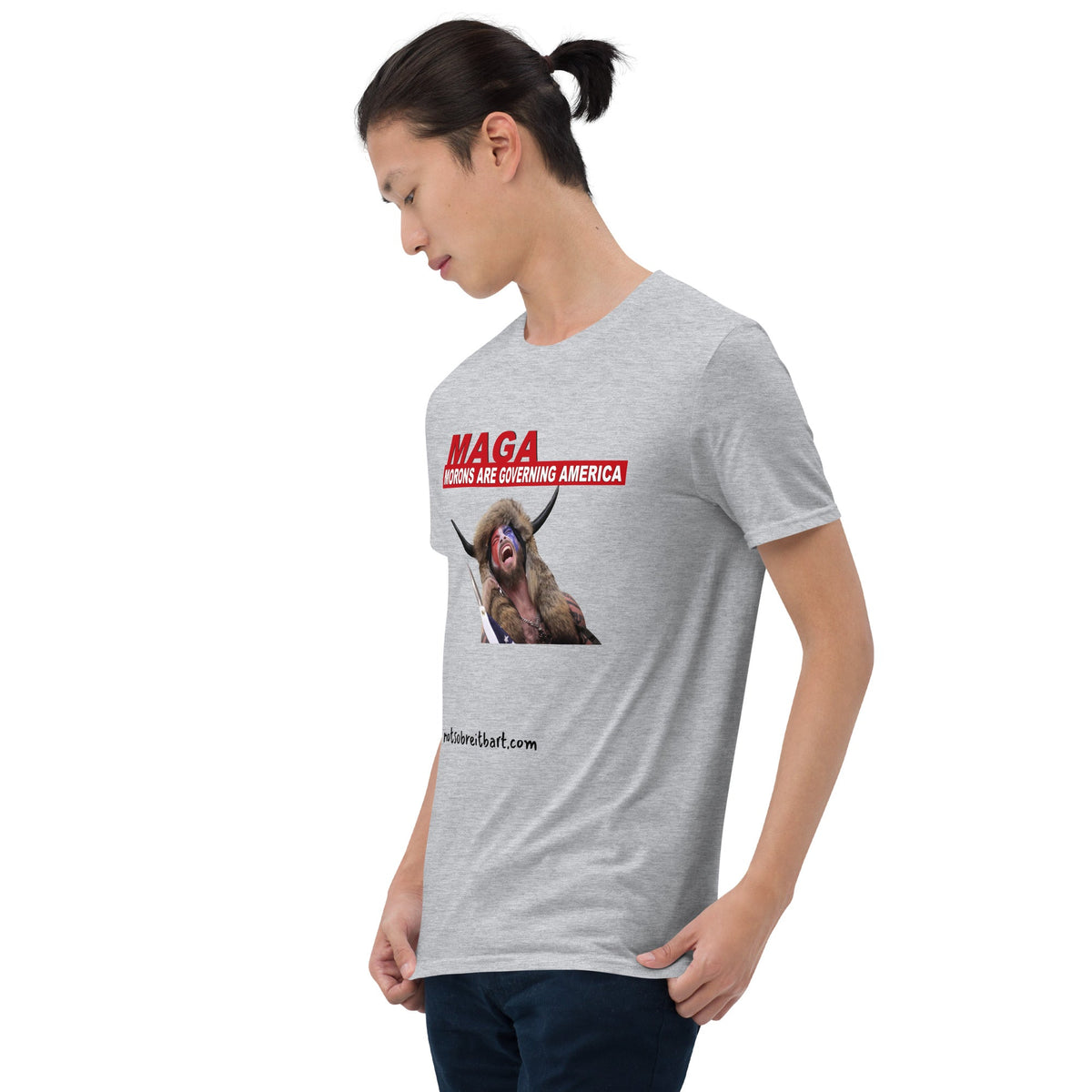 Morons Are Governing America Short-Sleeve Unisex T-Shirt notsobreitbart.com