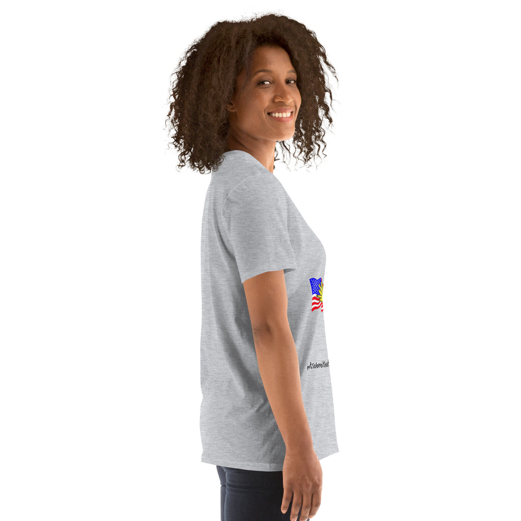 Trump pissing on US Short-Sleeve Unisex T-Shirt notsobreitbart.com