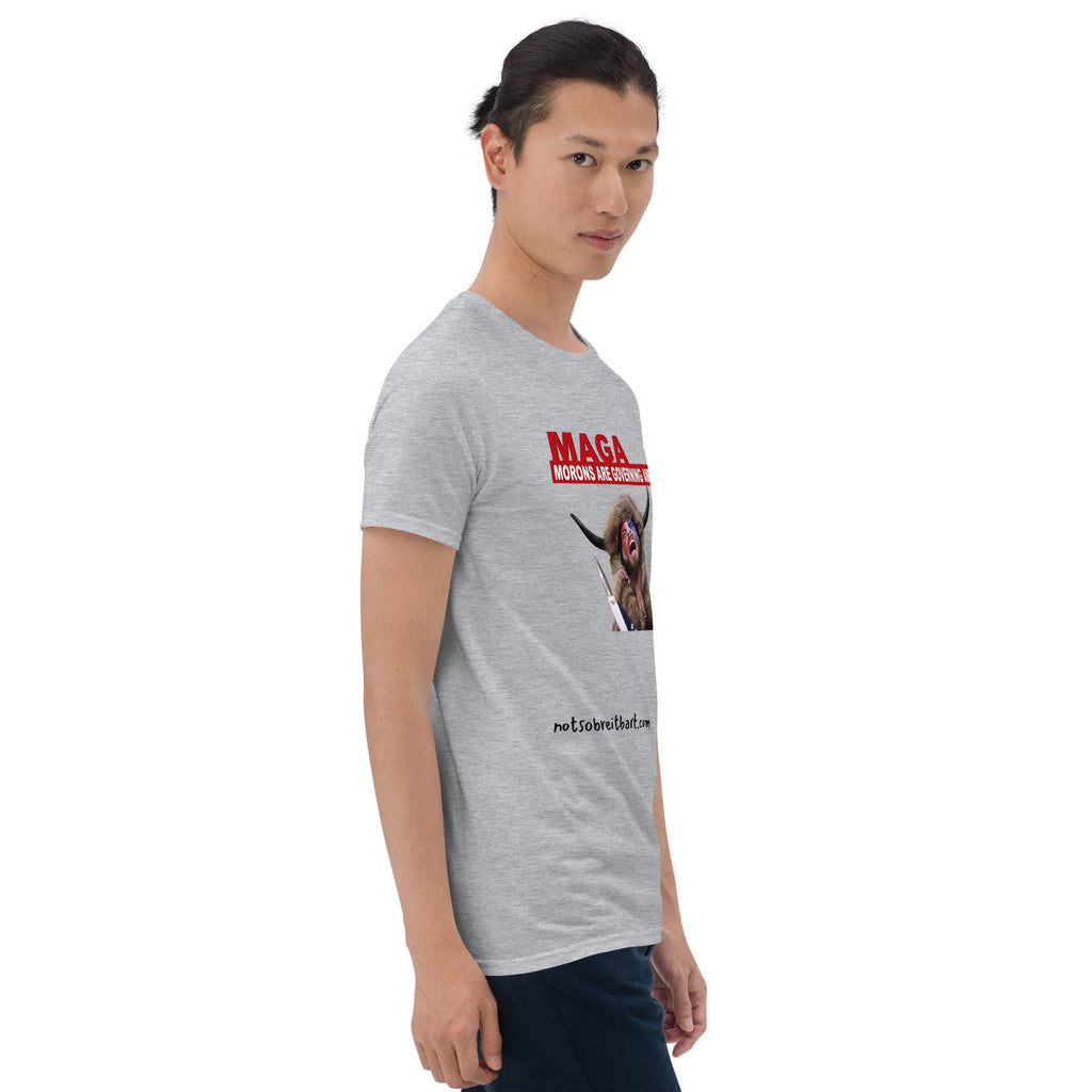Morons Are Governing America Short-Sleeve Unisex T-Shirt notsobreitbart.com