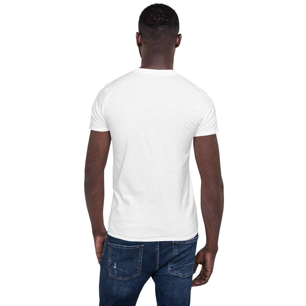 Trump's Stupidity Requires Stronger Med Short-Sleeve Unisex T-Shirt notsobreitbart.com