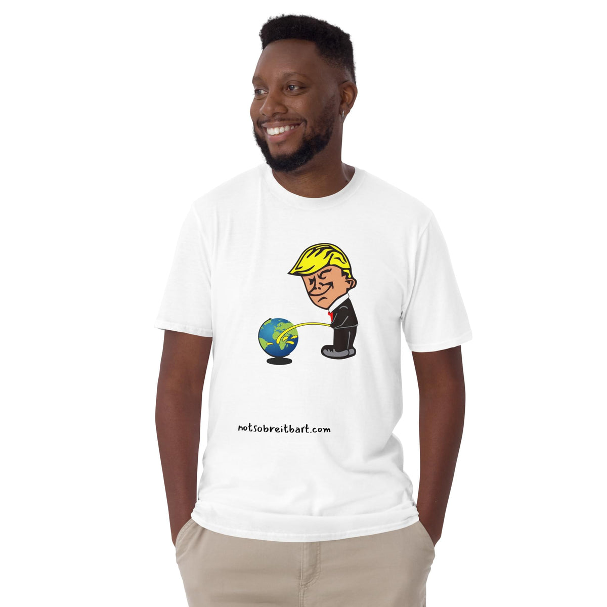 PISS ON THE WORLD Short-Sleeve Unisex T-Shirt notsobreitbart.com