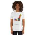 Trump pissing on US Short-Sleeve Unisex T-Shirt notsobreitbart.com
