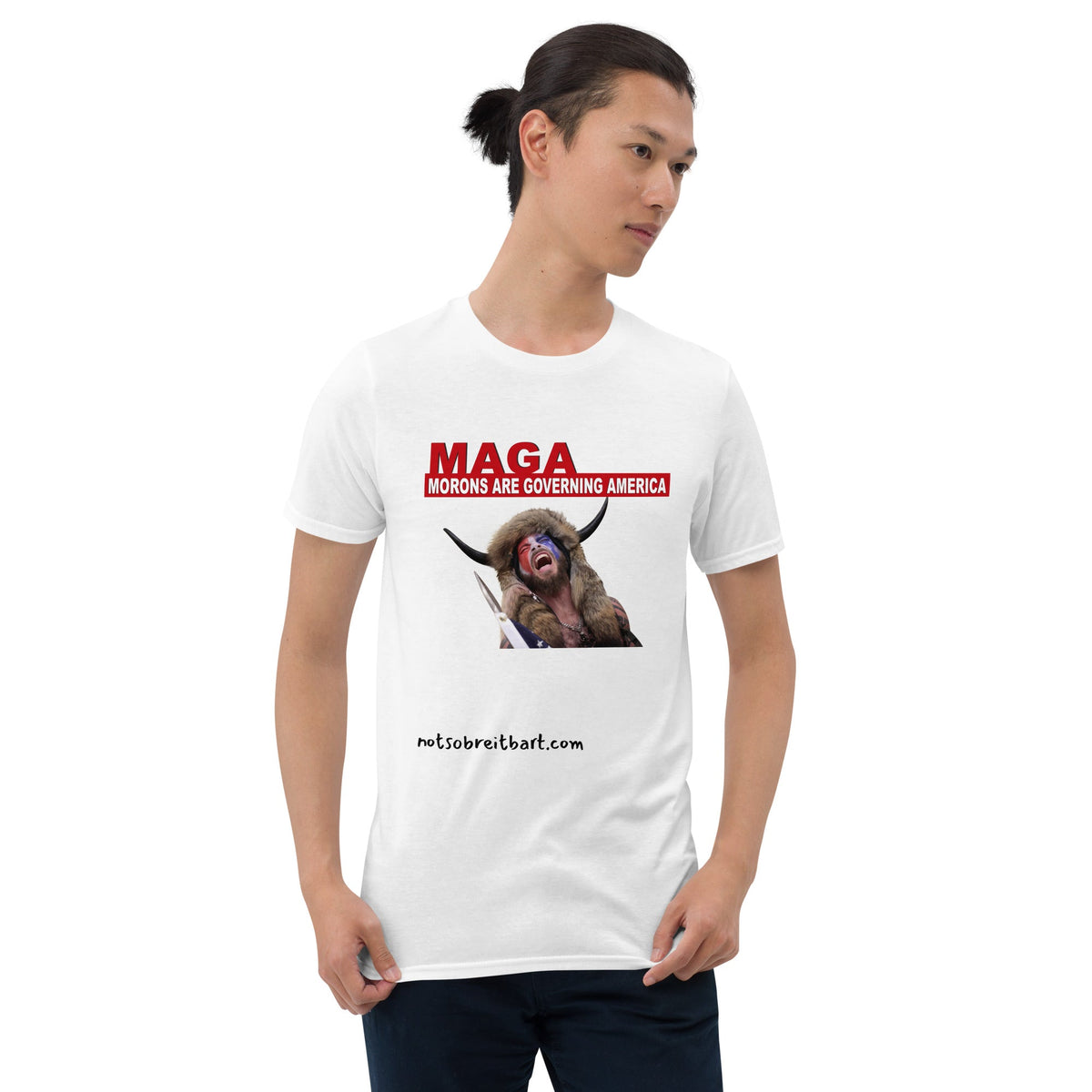 Morons Are Governing America Short-Sleeve Unisex T-Shirt notsobreitbart.com