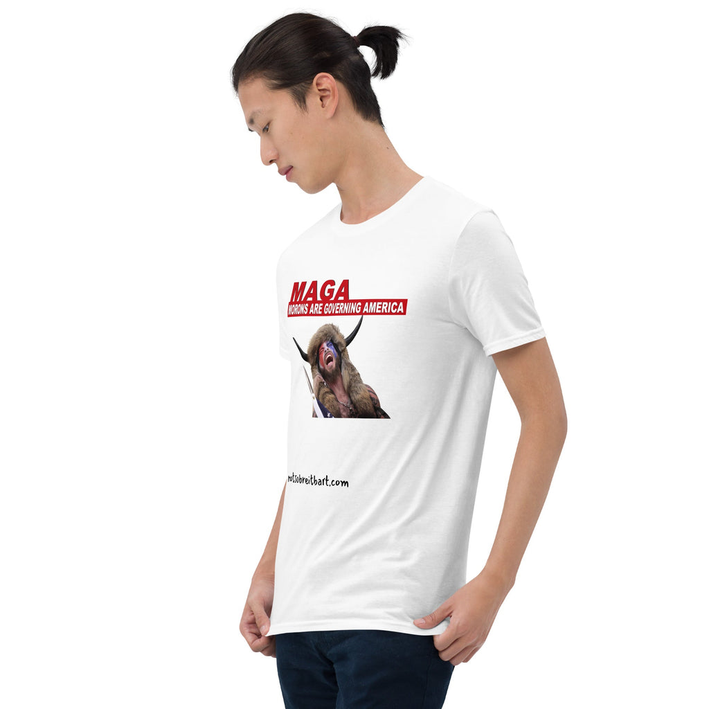 Morons Are Governing America Short-Sleeve Unisex T-Shirt notsobreitbart.com