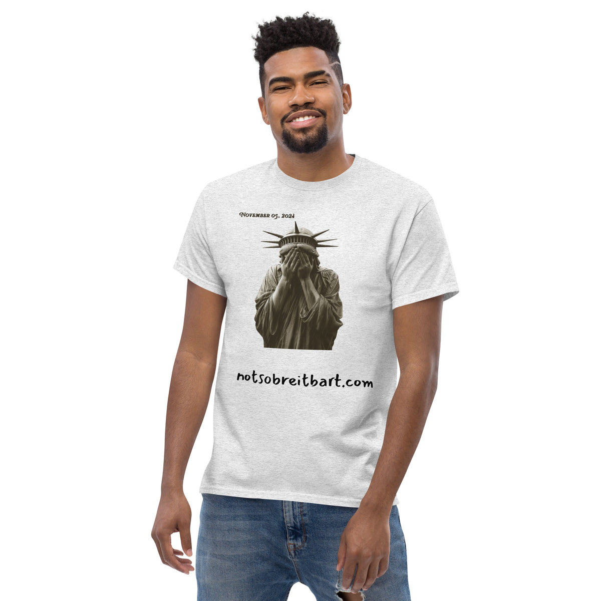 Lady Liberty Unconsolable after Trump Win notsobreitbart.com