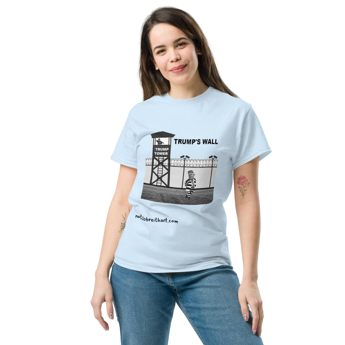 Trump's New Residence, Trump's Wall, Trump Tower, Unisex classic tee notsobreitbart.com