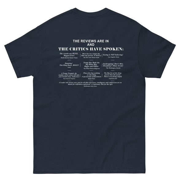 Lyin' King Limited Edition reviews on back HUGE Bigly  graphics classic tee notsobreitbart.com