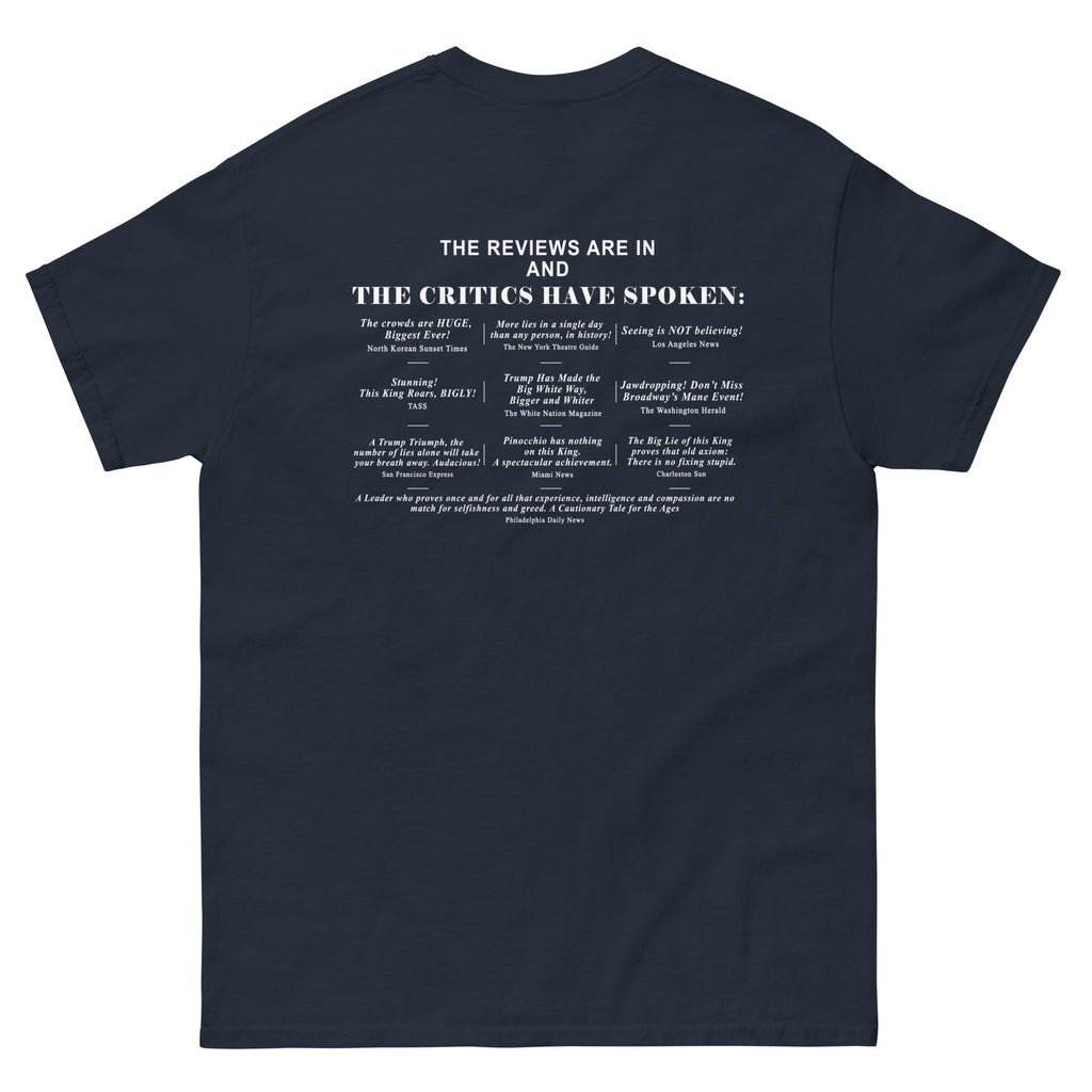 Lyin' King Limited Edition reviews on back HUGE Bigly  graphics classic tee notsobreitbart.com