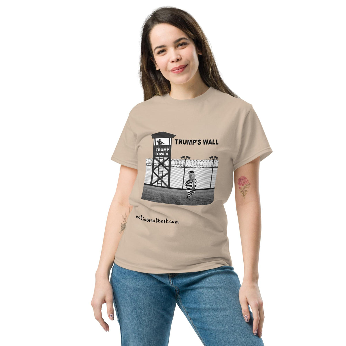 Trump's New Residence, Trump's Wall, Trump Tower, Unisex classic tee notsobreitbart.com