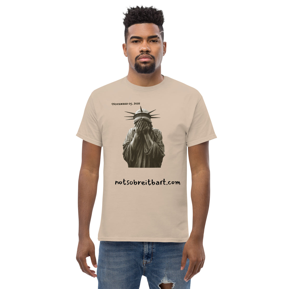 Lady Liberty Unconsolable after Trump Win notsobreitbart.com