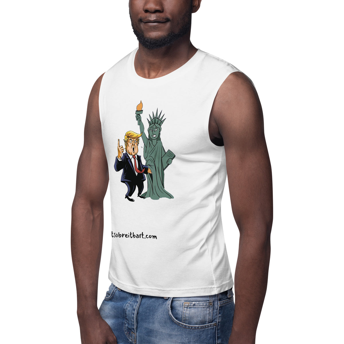 Lady Liberty getting grabbed by the p***y Muscle Shirt notsobreitbart.com