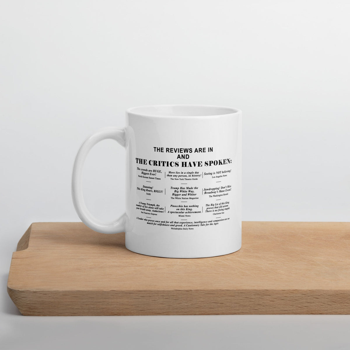 D Trump is the Lyin' King White glossy mug notsobreitbart.com