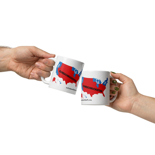 Dumbschmuckistan White glossy mug notsobreitbart.com