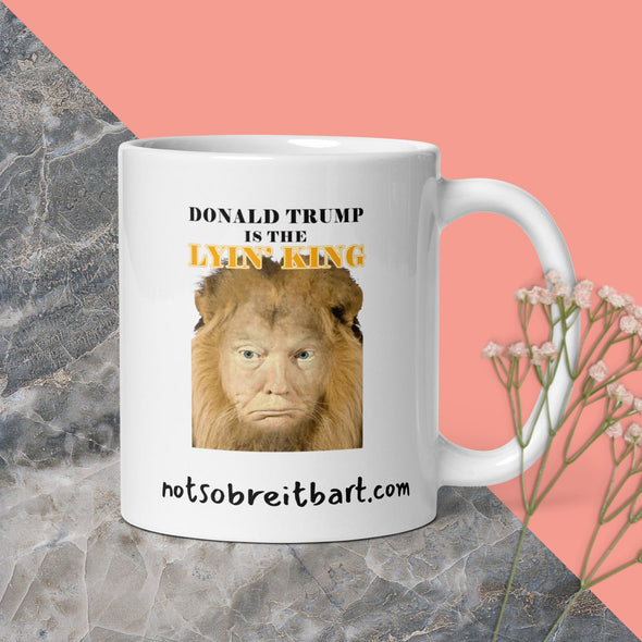 Lyin' King (without reviews) White glossy mug notsobreitbart.com