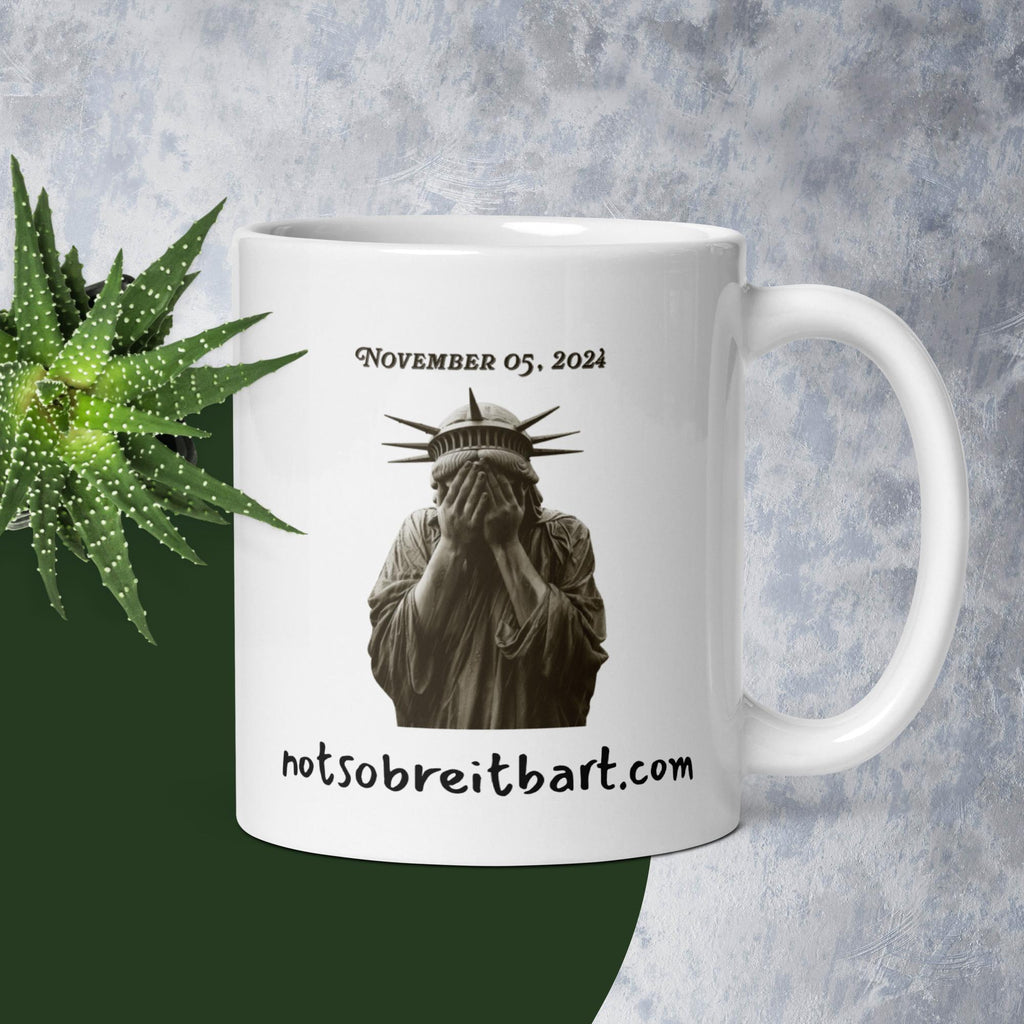 White glossy mug notsobreitbart.com