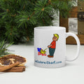 Trump Peeing on Flag Ceramic Glossy Coffee Mug notsobreitbart.com
