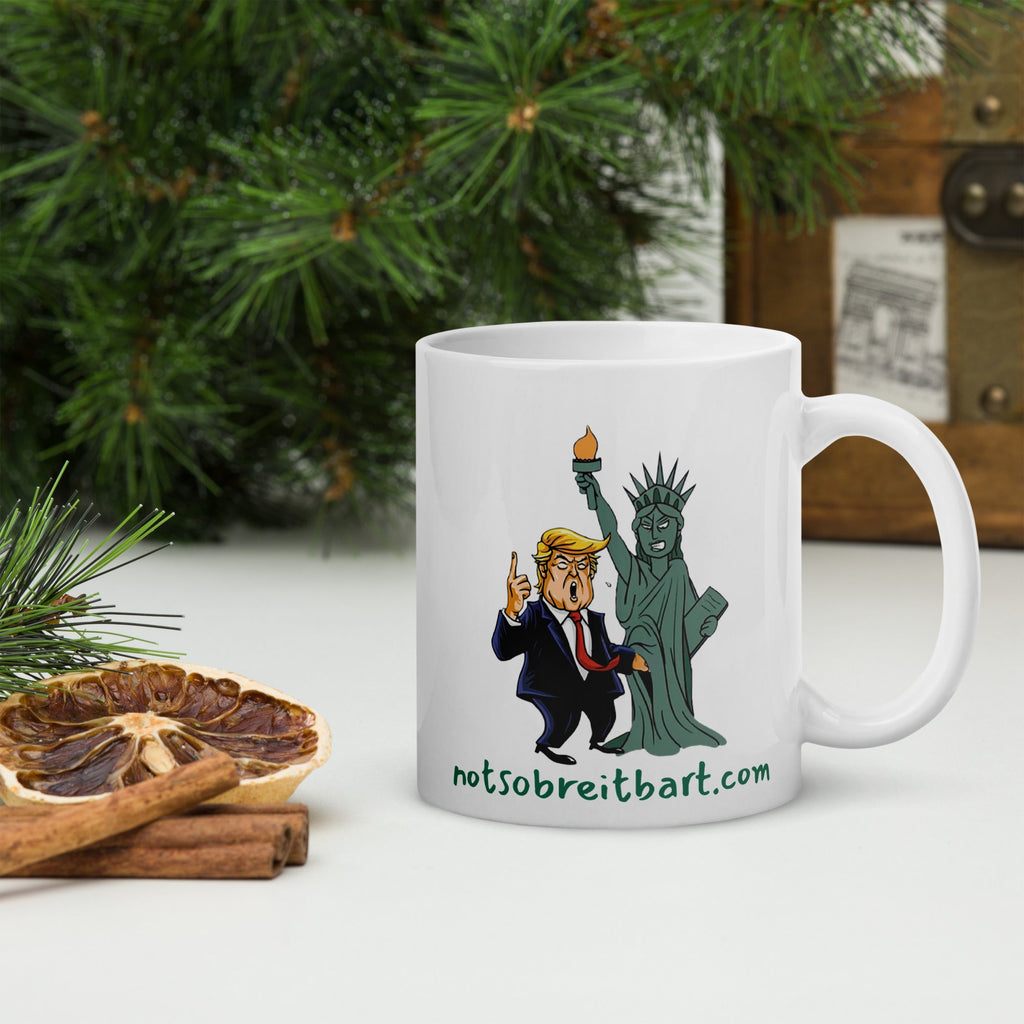 Trump Assault on Lady Liberty Mug notsobreitbart.com