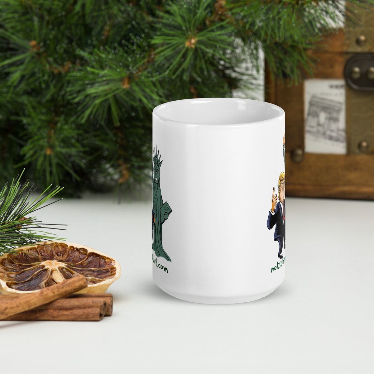 Trump Assault on Lady Liberty Mug notsobreitbart.com