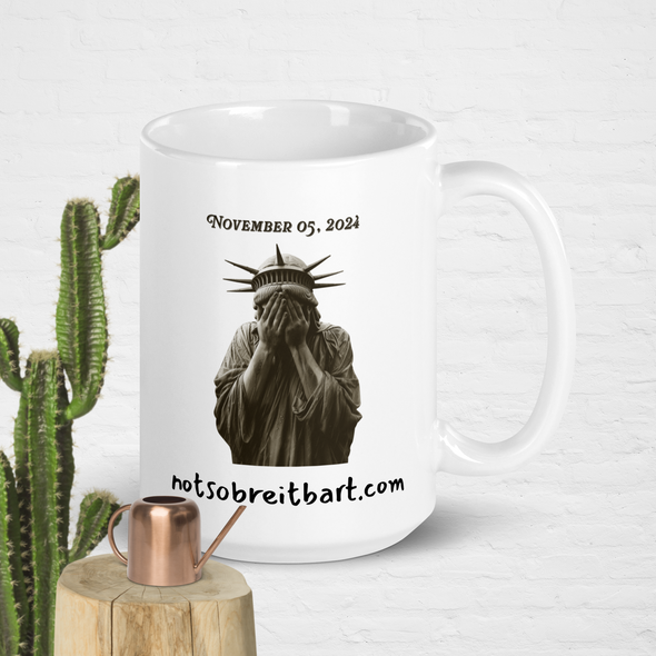 White glossy mug notsobreitbart.com