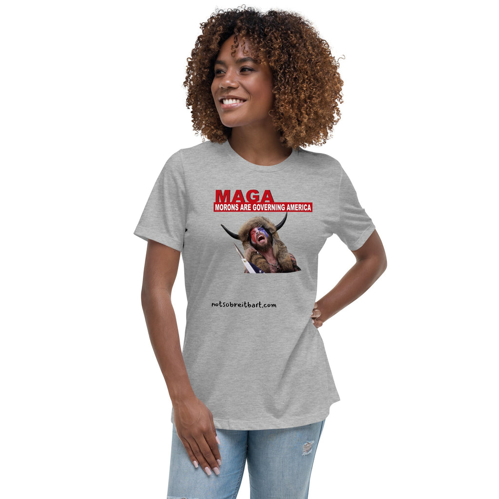 Morons Are Governing America Women's Relaxed T-Shirt notsobreitbart.com