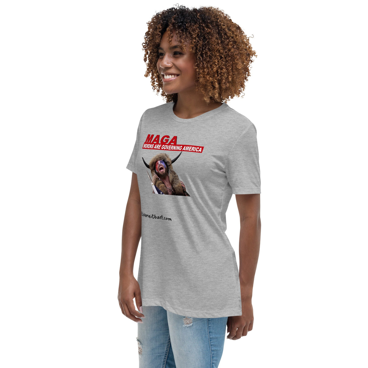 Morons Are Governing America Women's Relaxed T-Shirt notsobreitbart.com