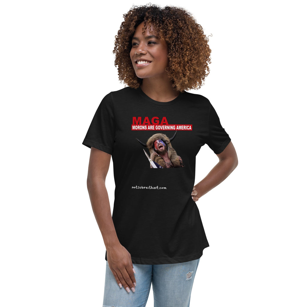 Morons Are Governing America Women's Relaxed T-Shirt notsobreitbart.com