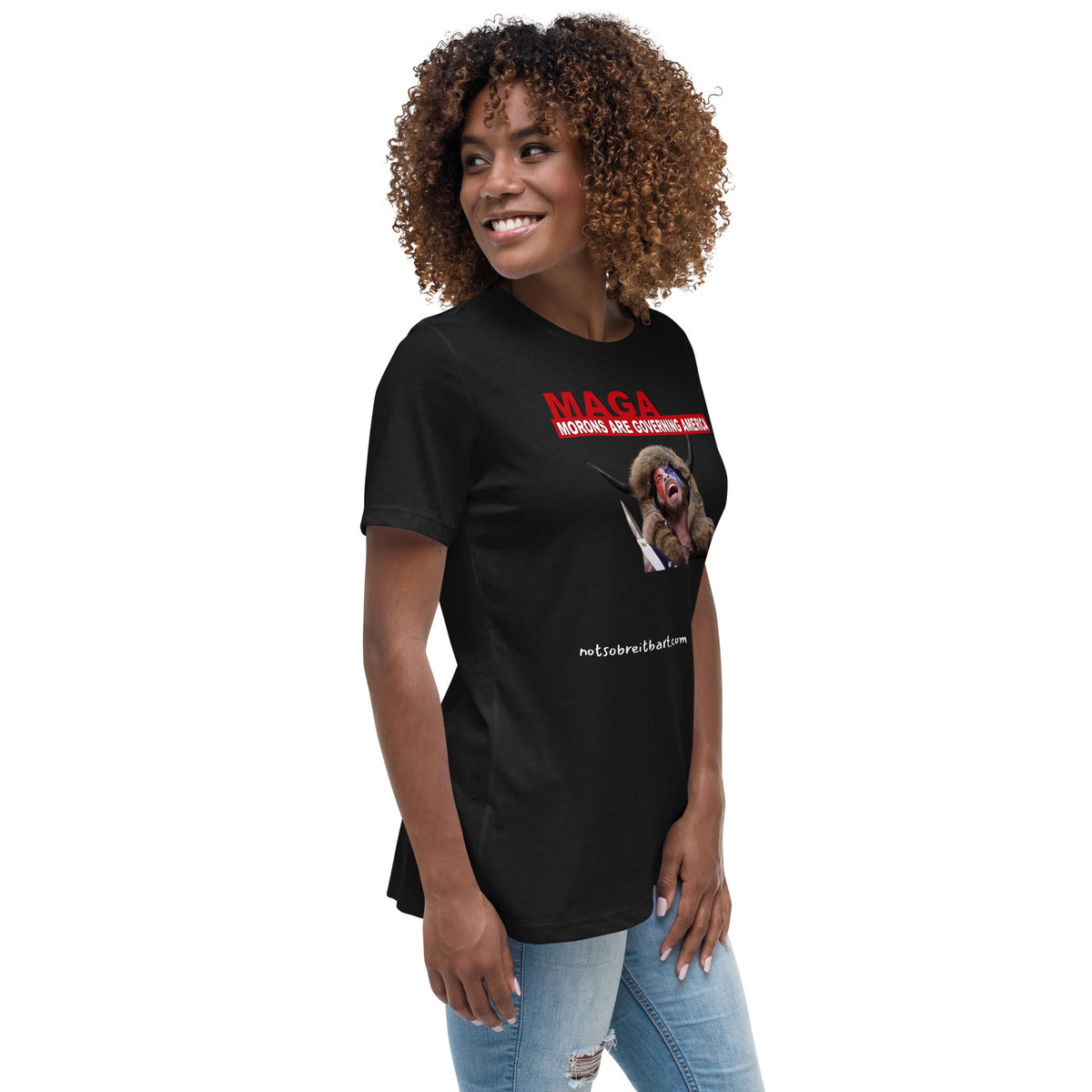 Morons Are Governing America Women's Relaxed T-Shirt notsobreitbart.com