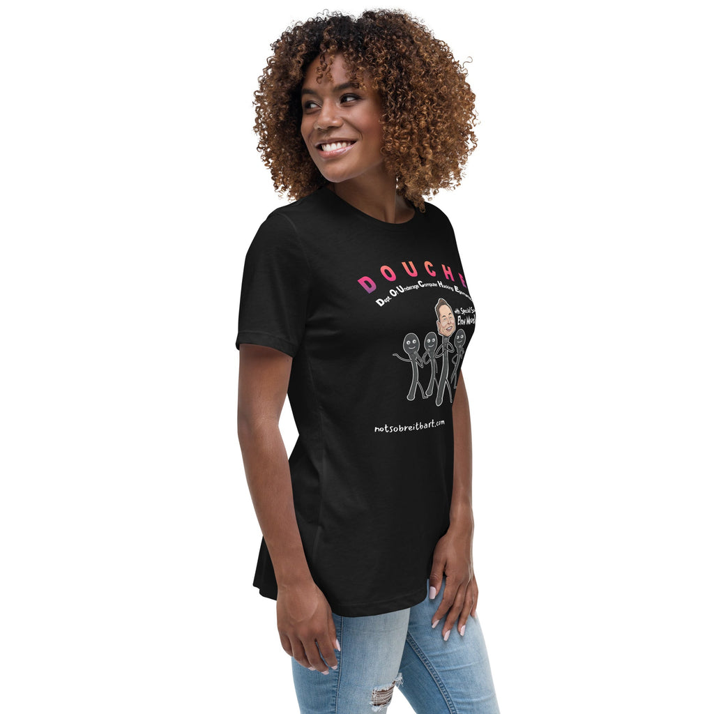 Elon Musk/Doge/Douche Women's Relaxed T-Shirt notsobreitbart.com