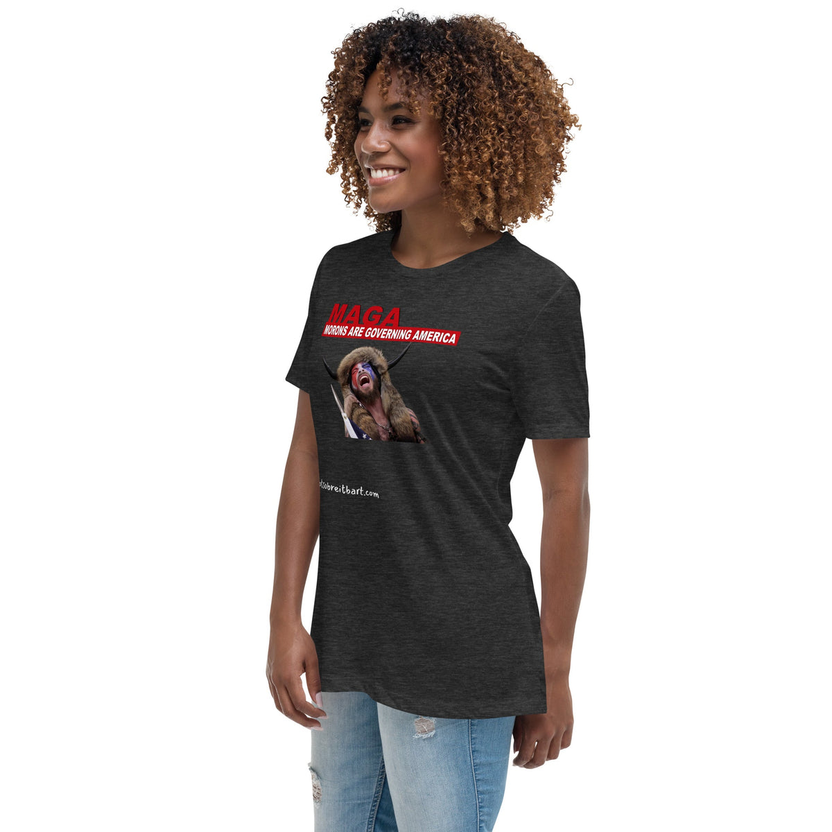 Morons Are Governing America Women's Relaxed T-Shirt notsobreitbart.com
