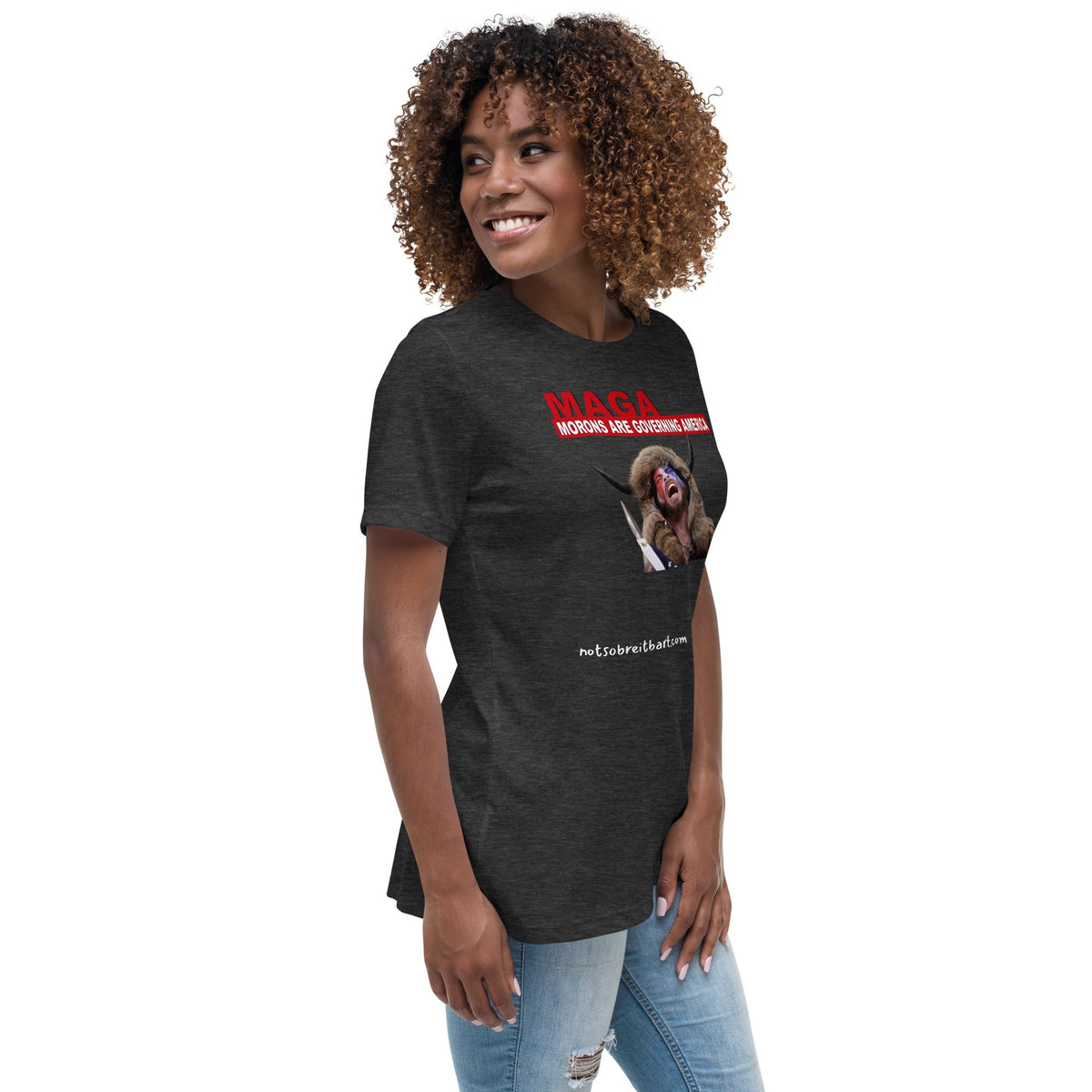 Morons Are Governing America Women's Relaxed T-Shirt notsobreitbart.com