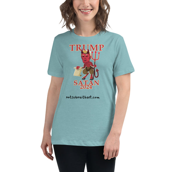 TRUMP/SATAN Women's Relaxed T-Shirt notsobreitbart.com