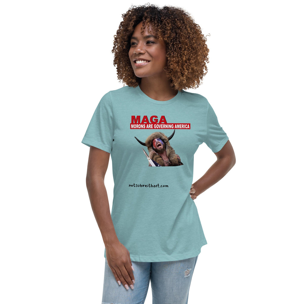 Morons Are Governing America Women's Relaxed T-Shirt notsobreitbart.com