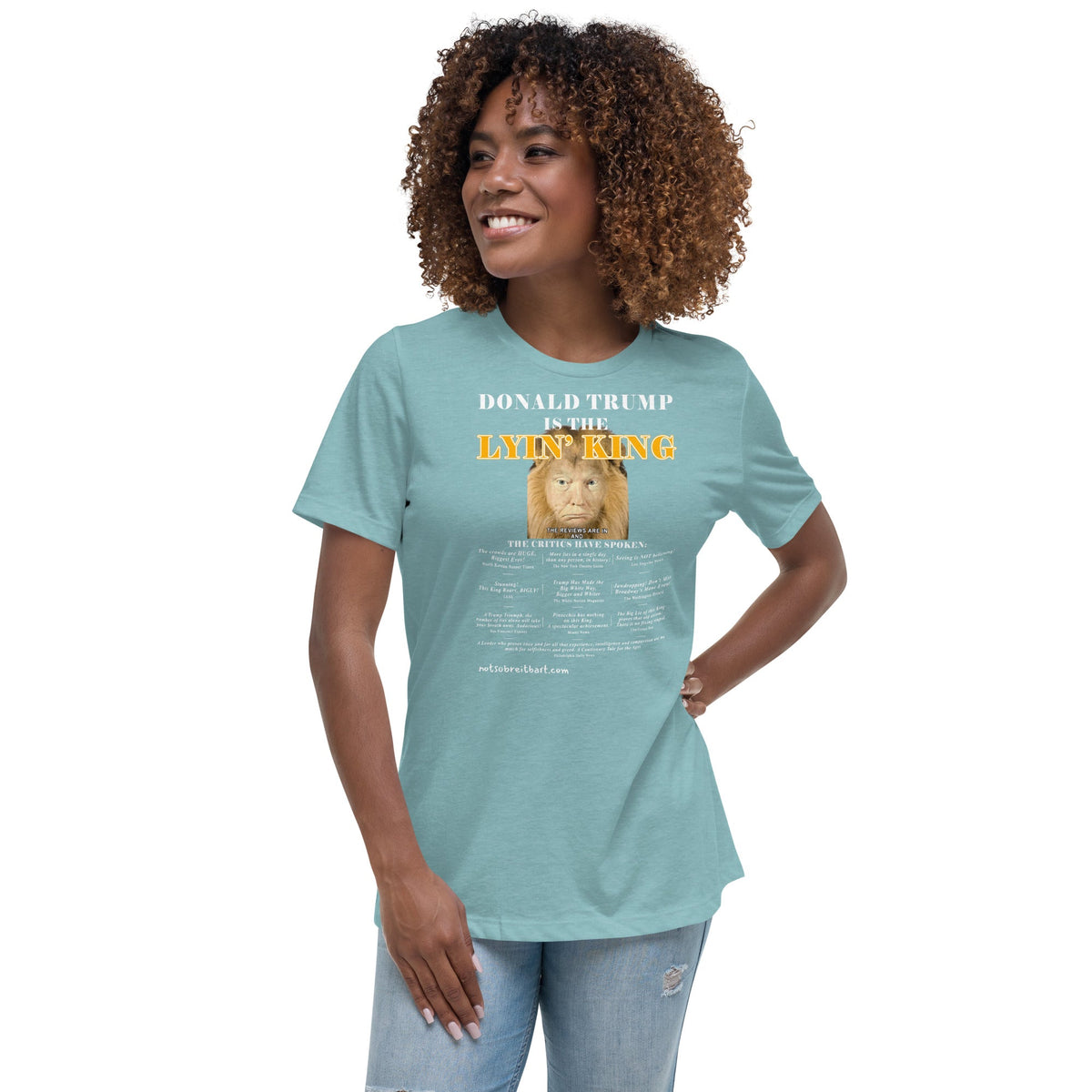 Trump is the Lyin' King!    Women's Relaxed T-Shirt notsobreitbart.com