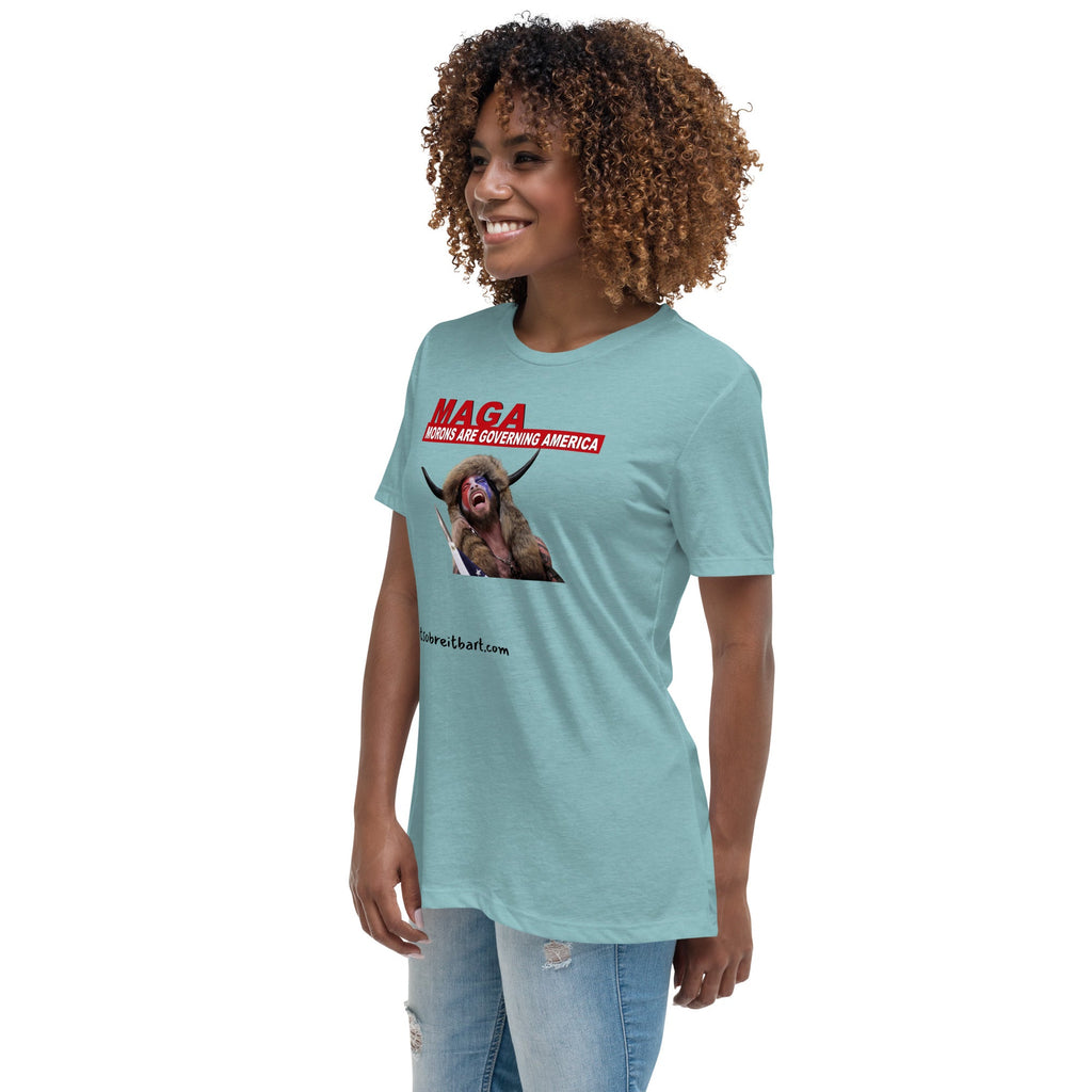 Morons Are Governing America Women's Relaxed T-Shirt notsobreitbart.com
