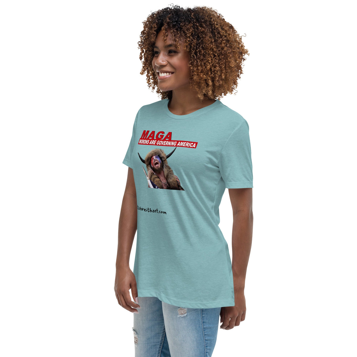 Morons Are Governing America Women's Relaxed T-Shirt notsobreitbart.com