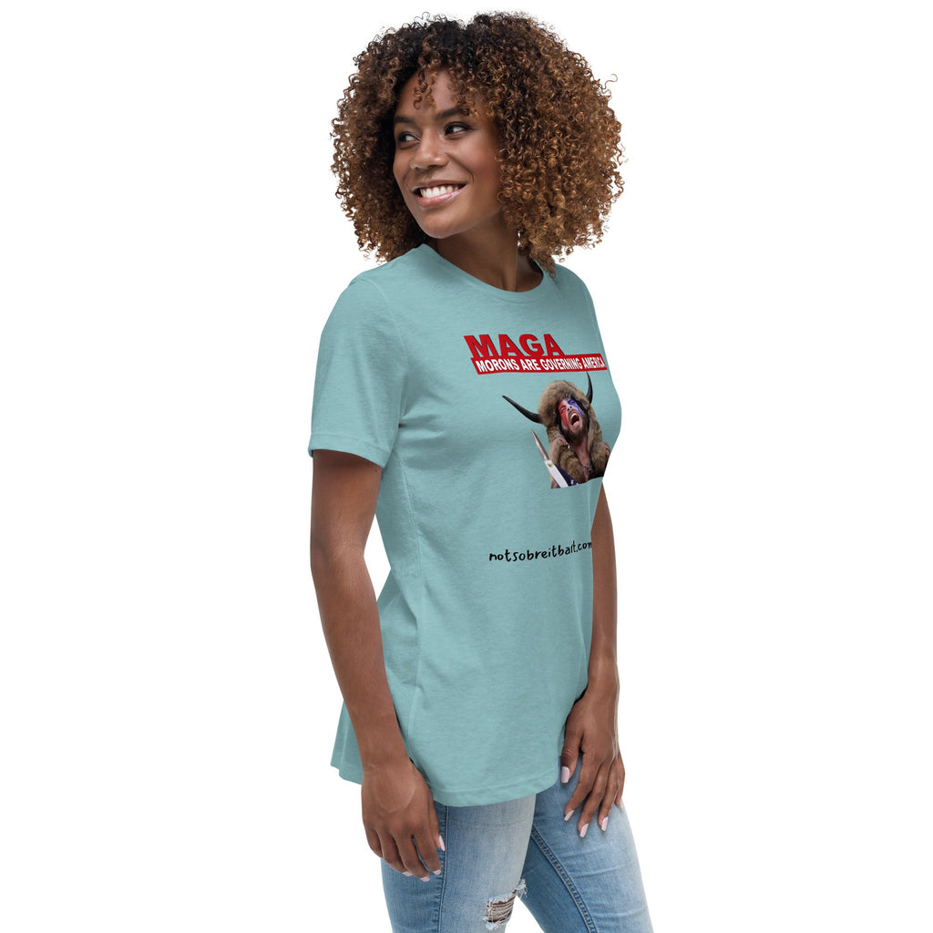 Morons Are Governing America Women's Relaxed T-Shirt notsobreitbart.com