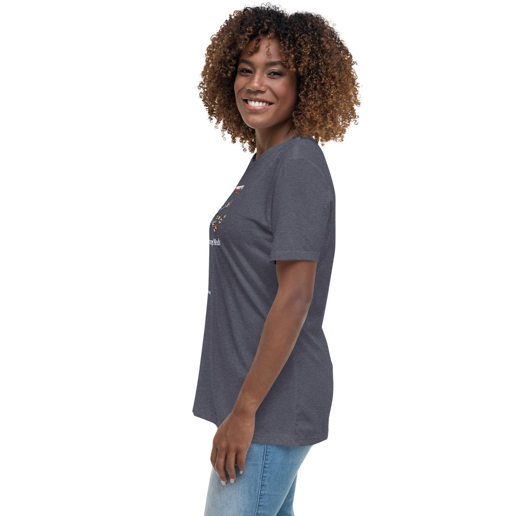 Trump's Stupidity Requires Stronger Meds (design 2) Women's Relaxed T-Shirt notsobreitbart.com