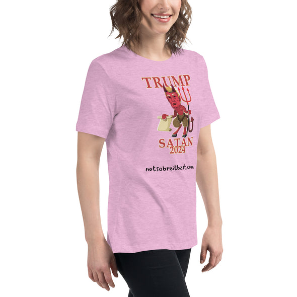 TRUMP/SATAN Women's Relaxed T-Shirt notsobreitbart.com