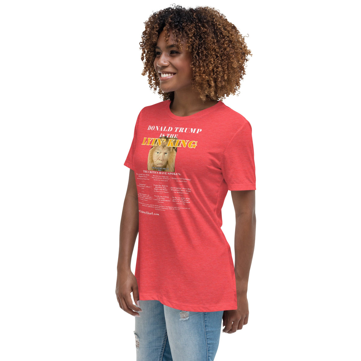 Trump is the Lyin' King!    Women's Relaxed T-Shirt notsobreitbart.com
