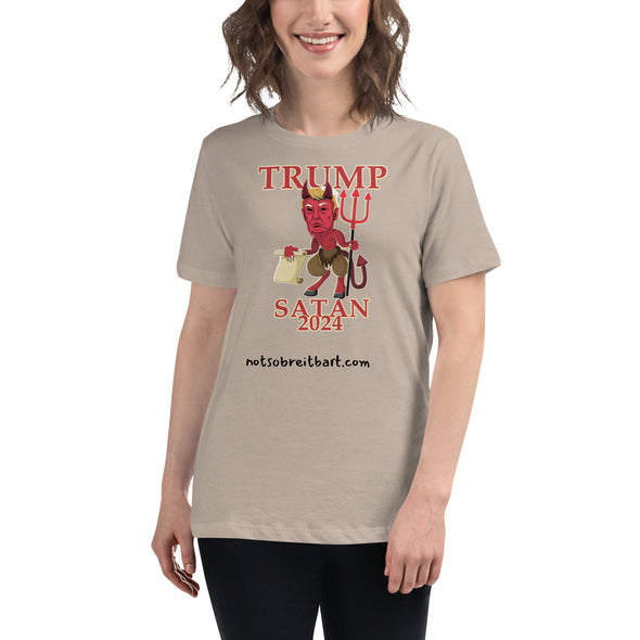 TRUMP/SATAN Women's Relaxed T-Shirt notsobreitbart.com