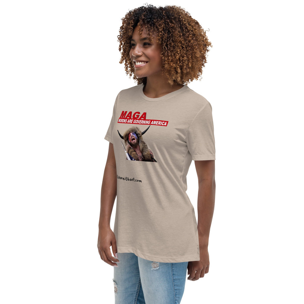 Morons Are Governing America Women's Relaxed T-Shirt notsobreitbart.com