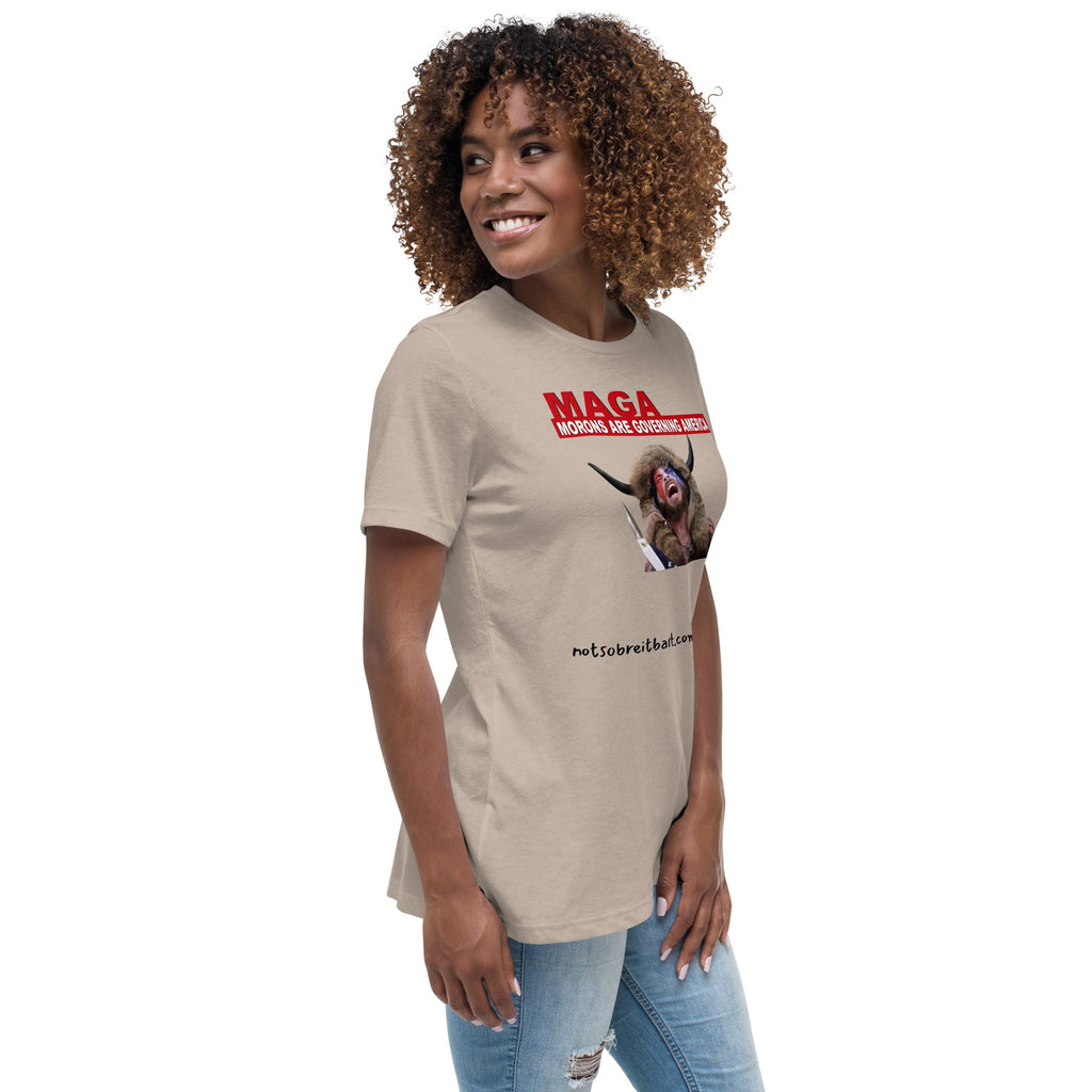 Morons Are Governing America Women's Relaxed T-Shirt notsobreitbart.com