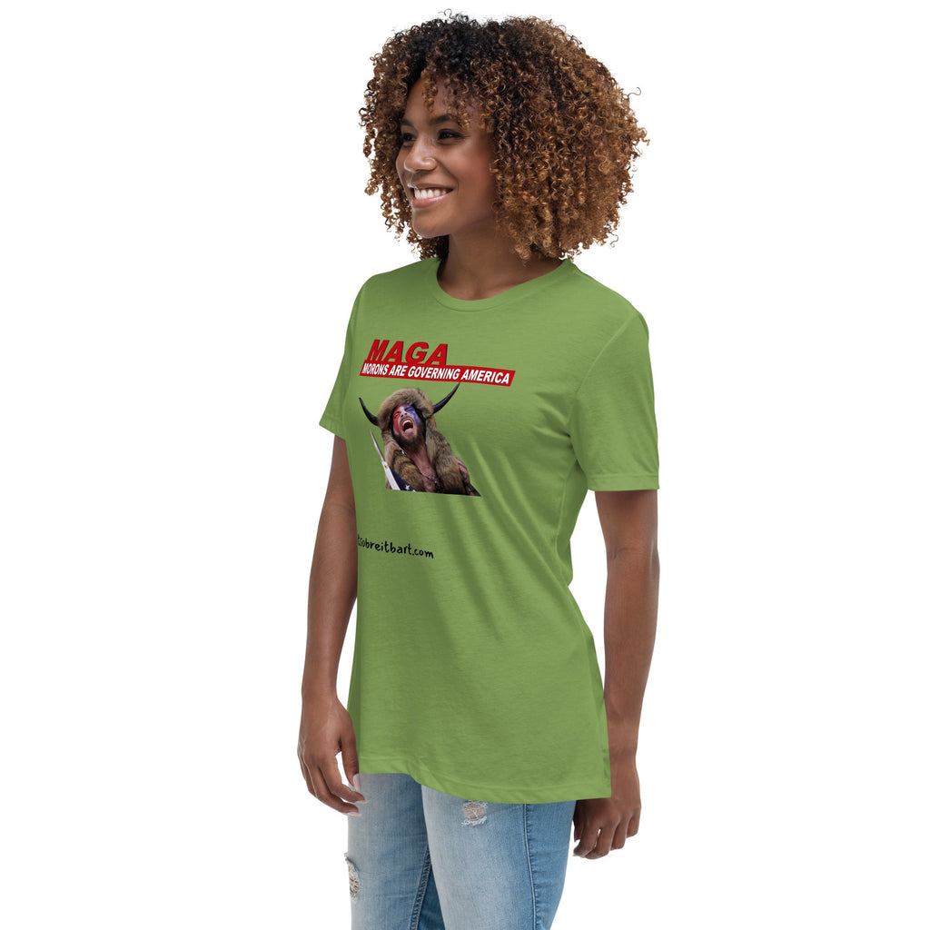 Morons Are Governing America Women's Relaxed T-Shirt notsobreitbart.com